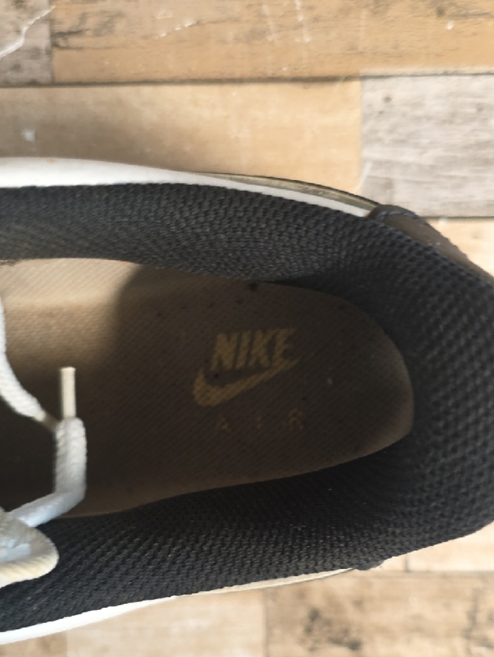 Nike White & Black Air Force 1 with Gold Logos - Picture 7 of 9